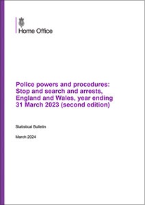 Police powers and procedures: Stop and search and arrests, England and Wales, year ending 31 March 2023 (second edition)