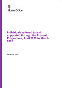 Individuals referred to and supported through the Prevent Programme, April 2022 to March 2023