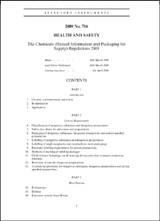 SI 716 2009 The Chemicals (Hazard Information and Packaging for Supply) Regulations 2009