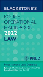 Blackstone's Police Operational Handbook 2022: Law