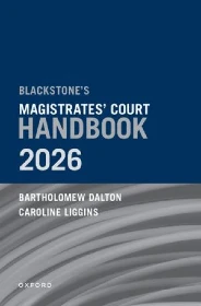 Blackstone's Magistrates' Court Handbook 2026