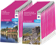 Complete set of 204 OS Landranger maps - Standard version