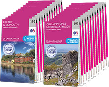 Complete set of 204 OS Landranger maps - Weatherproof Active version