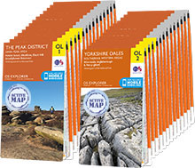 Complete set of 403 OS Explorer maps - Weatherproof Active version