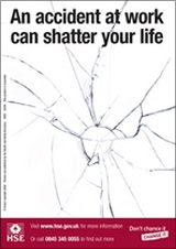 An accident at work can shatter your life - Sticker