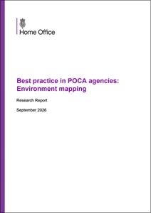 Best practice in POCA agencies: Environment mapping