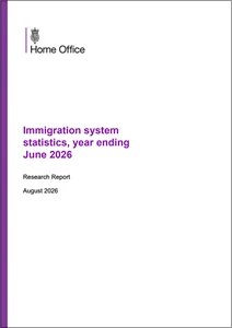 Immigration system statistics year ending June 2026