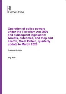 Operation of police powers under the Terrorism Act 2000 and subsequent legislation