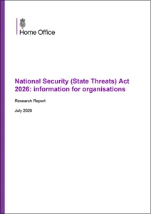 National Security (State Threats) Act 2026: information for organisations