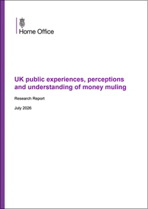 UK public experiences, perceptions and understanding of money muling