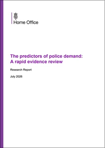 The predictors of police demand: A rapid evidence review