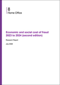 Economic and social cost of fraud 2023 to 2024 (second edition)