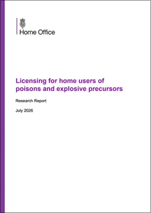 Licensing for home users of poisons and explosive precursors