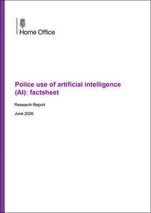 Police use of artificial intelligence (AI): factsheet