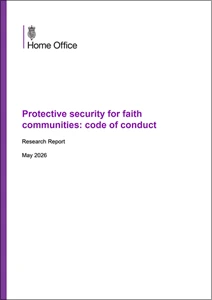 Protective security for faith communities: code of conduct