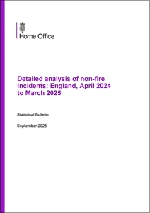 Detailed analysis of non-fire incidents: England, April 2024 to March 2025