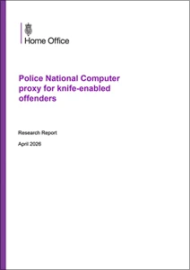 Police National Computer proxy for knife-enabled offenders