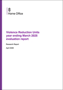Violence Reduction Units year ending March 2025 evaluation report