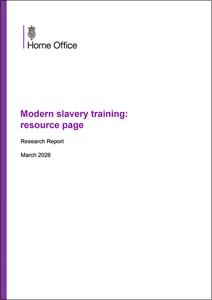 Modern slavery training: resource page