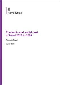 Economic and social cost of fraud 2023 to 2024