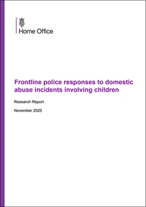 Frontline police responses to domestic abuse incidents involving children