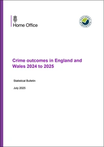 Crime outcomes in England and Wales 2024 to 2025