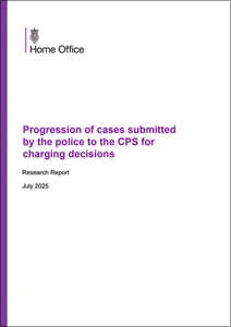 Progression of cases submitted by the police to the CPS for charging decisions