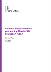 Violence Reduction Units year ending March 2024 evaluation report
