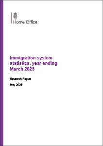 Immigration system statistics year ending March 2025