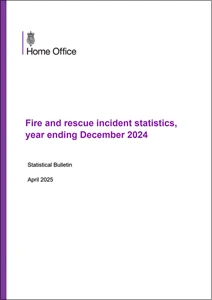 Fire and rescue incident statistics: England, year ending: December 2024