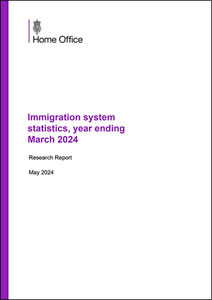 Immigration system statistics year ending March 2024