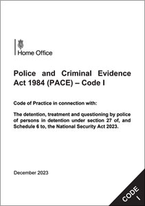 Police and Criminal Evidence Act 1984 (PACE) - CODE I