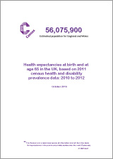 Health expectancies at birth and at age 65