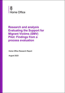 Research Report: Evaluating the Support for Migrant Victims (SMV) Pilot