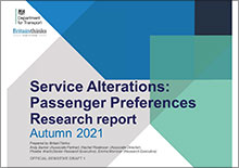 Service Alterations: Passenger Preferences Research report. Autumn 2021