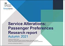 Service Alterations: Passenger Preferences Research report. Autumn 2021