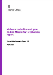 Violence reduction unit year ending March 2021 evaluation report