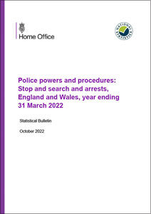 Police powers and procedures: Stop and search and arrests, England and Wales, year ending 31 March 2022