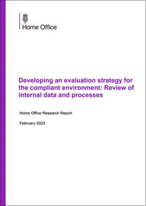 Developing an evaluation strategy for the compliant environment: Review of internal data and processes
