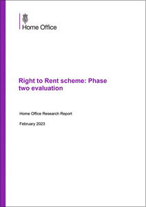Research Report: Right to Rent scheme: Phase two evaluation