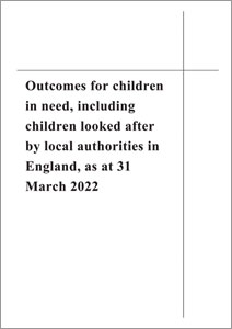 Outcomes for children in need, including children looked after by local authorities in England, as at 31 March 2022