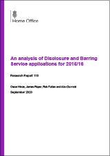 Research Report 118: An Analysis of Disclosure and Barring Service Applications
