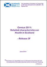 Census 2011: Detailed Characteristics on Health in Scotland - Release 3F